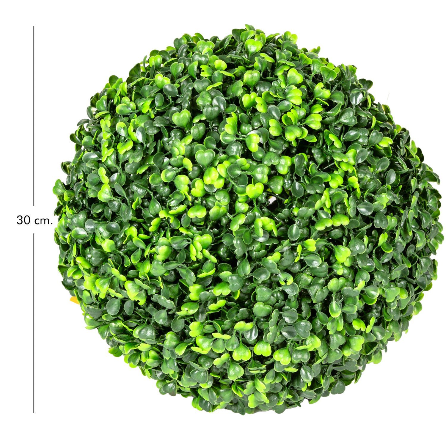 Yapay Yonca Şimşir Top - Dış Mekan Uyumlu, UV Korumalı, 2 Adet Yarım Top, 30 cm