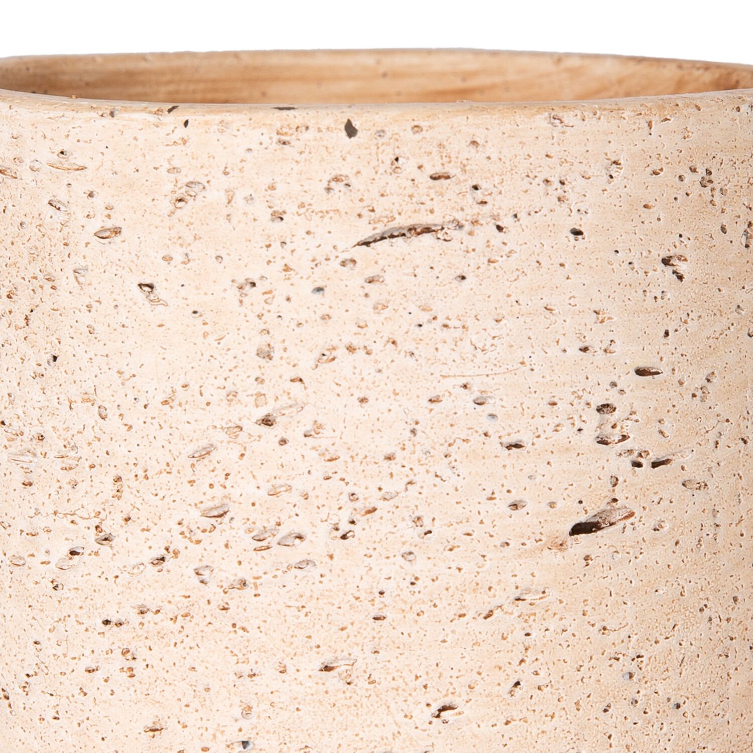 Beton Saksı, Doğal Görünümlü, Bej - 9,5x8,5 cm