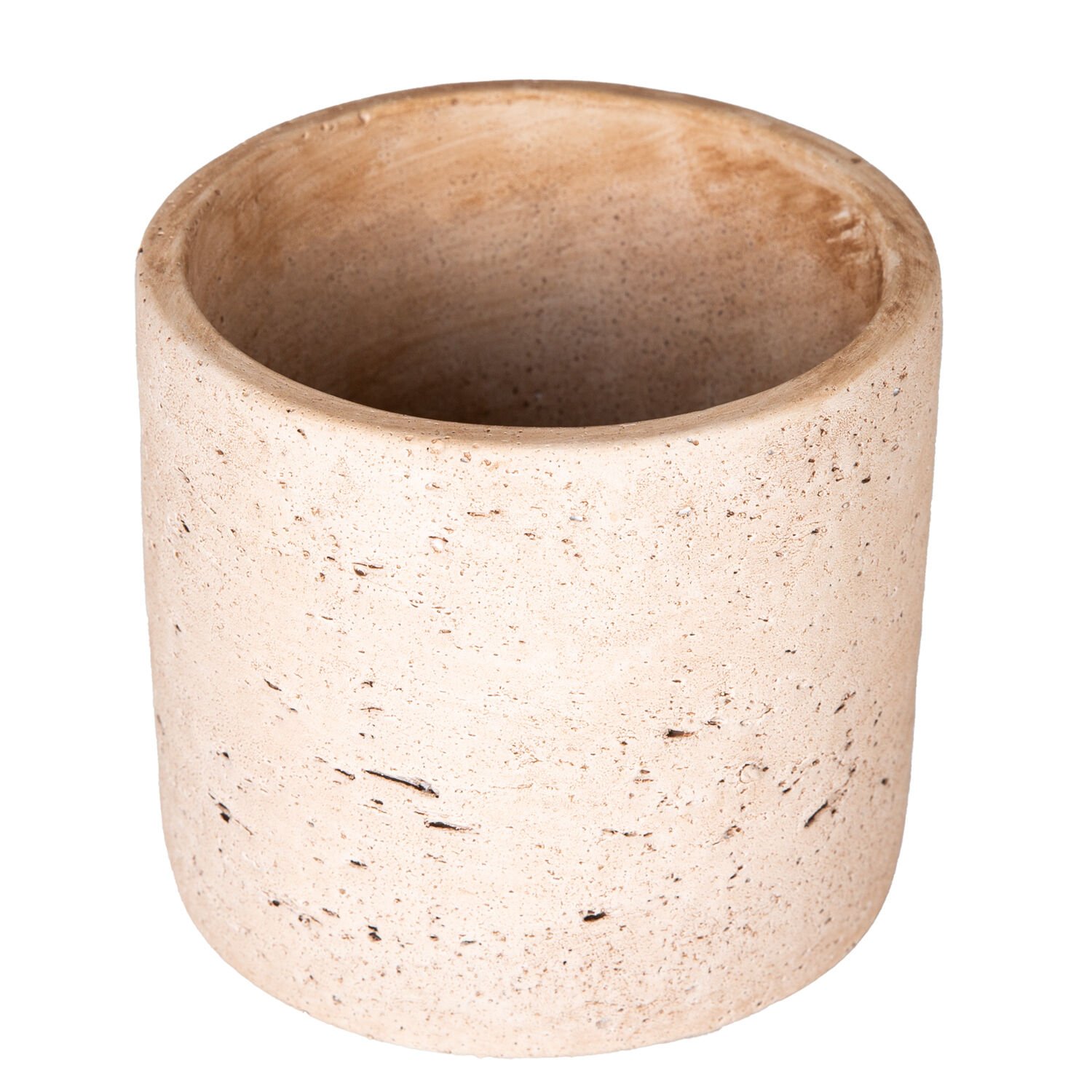 Beton Saksı, Doğal Görünümlü, Bej - 9,5x8,5 cm