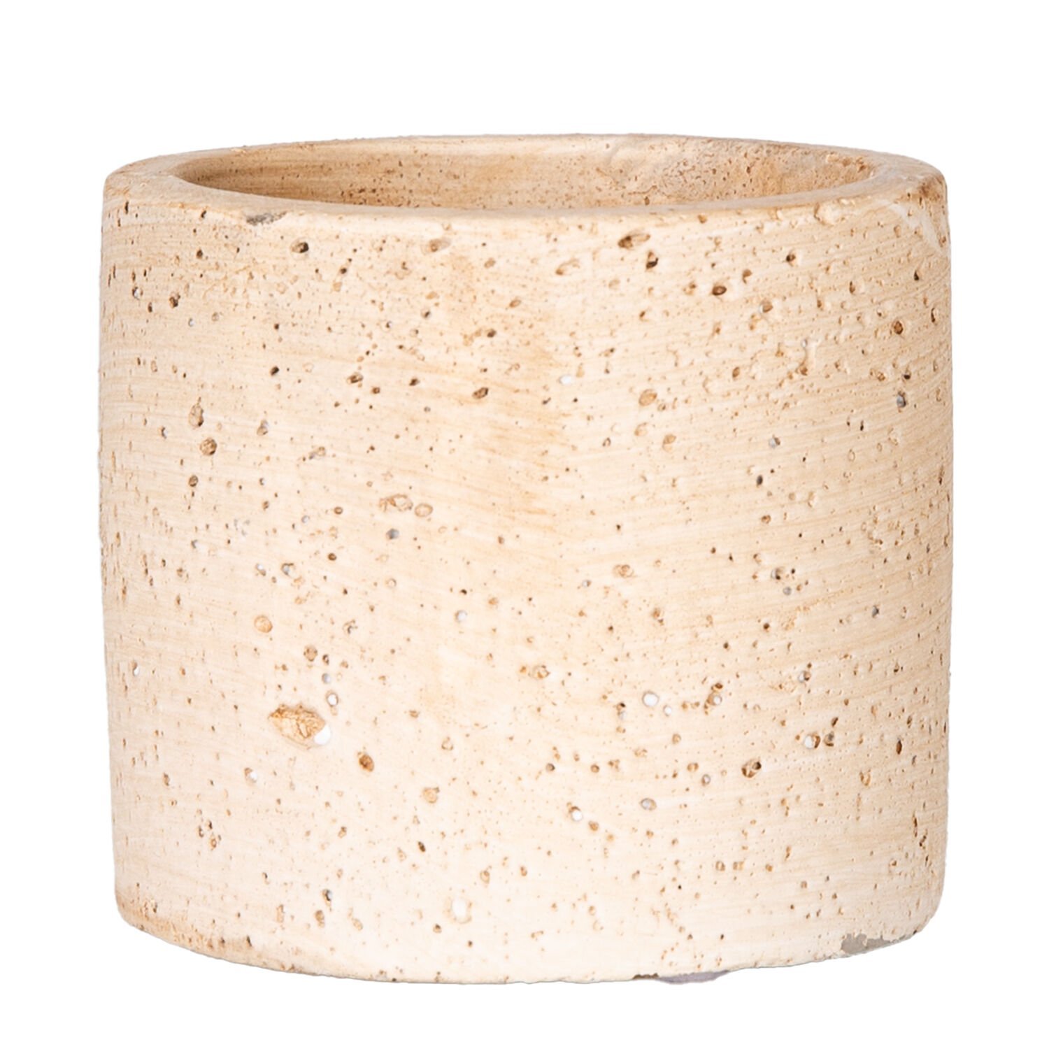 Beton Saksı, Doğal Görünümlü, Bej - 8x7 cm