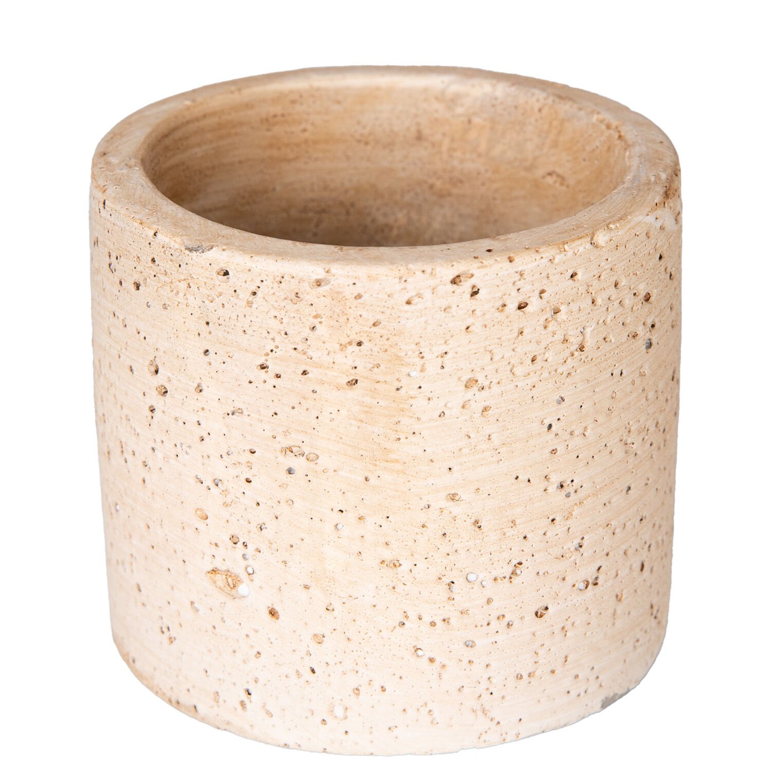 Beton Saksı, Doğal Görünümlü, Bej - 8x7 cm