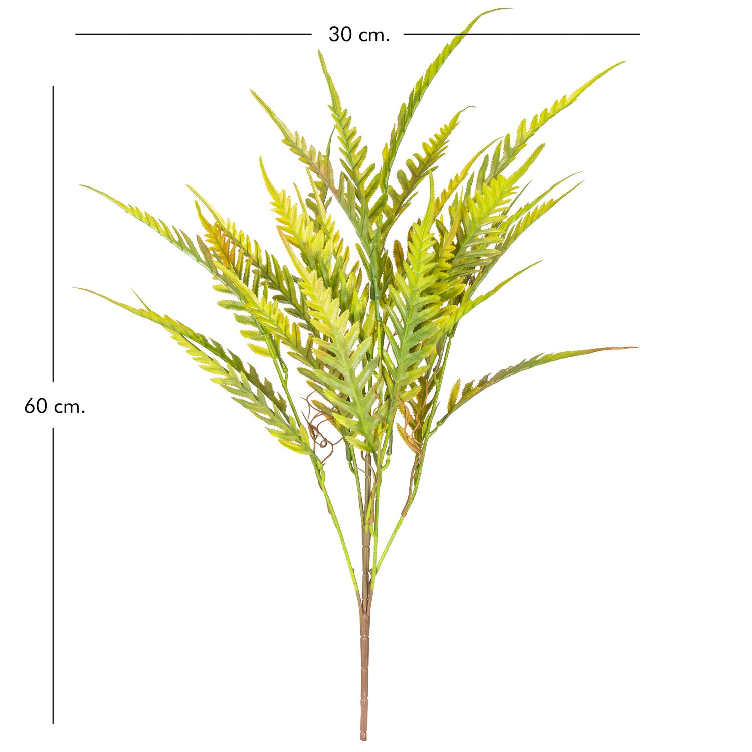 Yapay Fujer - Eğreltiotu Demet, Kızıl/Yeşil - 60 cm