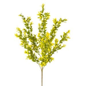 Yapay Bitki, Şimşir, Sarı/Yeşil - 55 cm