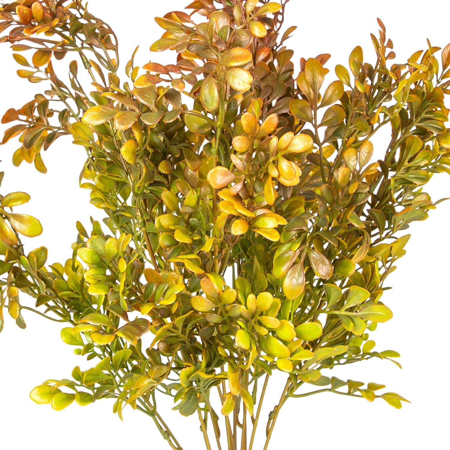 Yapay Bitki, Şimşir Demet, Kızıl/Yeşil - 55 cm