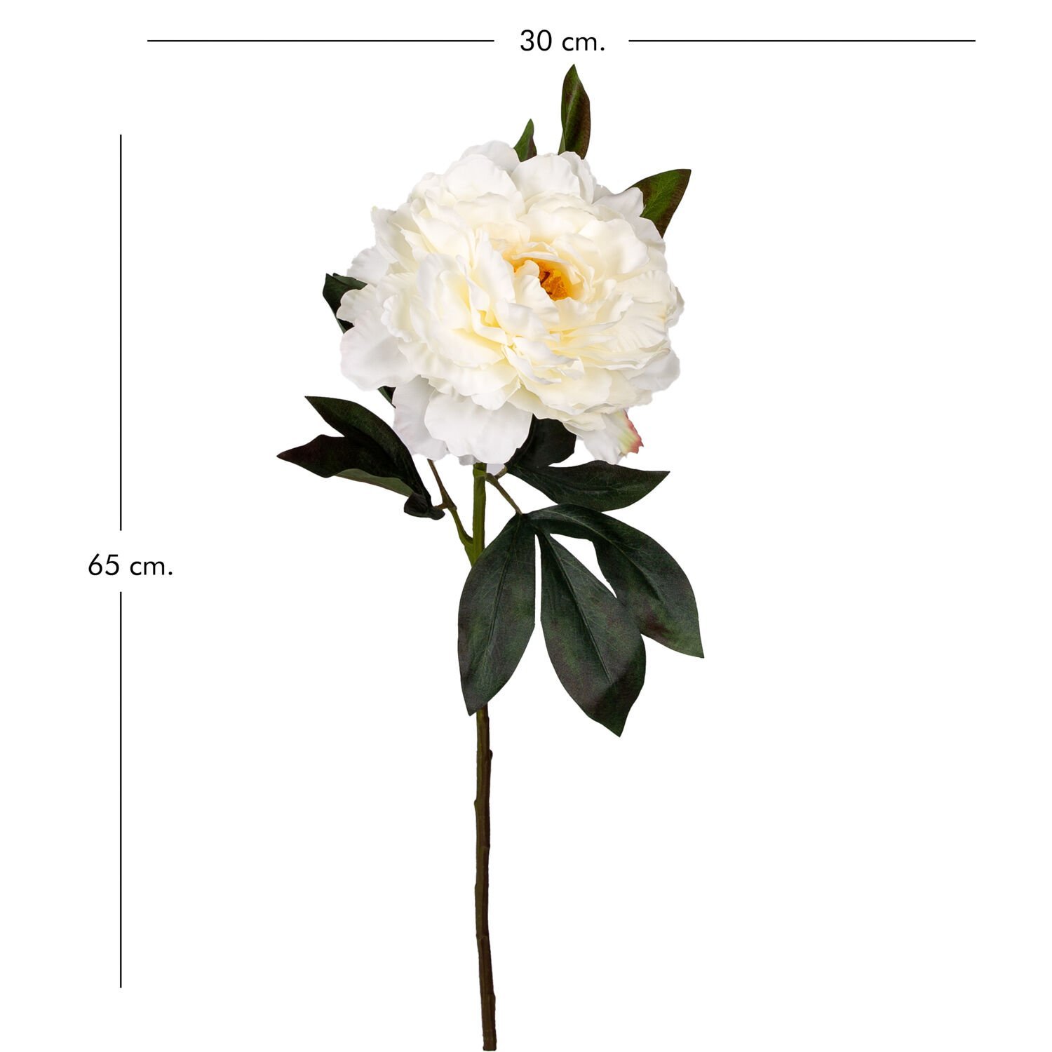 Yapay Çiçek, Şakayık, Beyaz - 65 cm