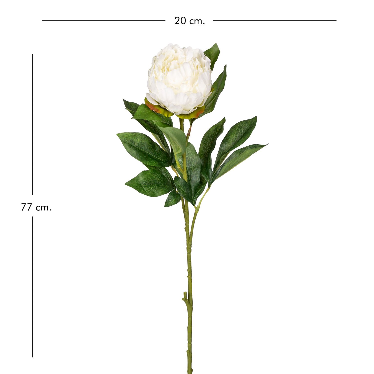 Yapay Çiçek, Şakayık, Beyaz - 77 cm