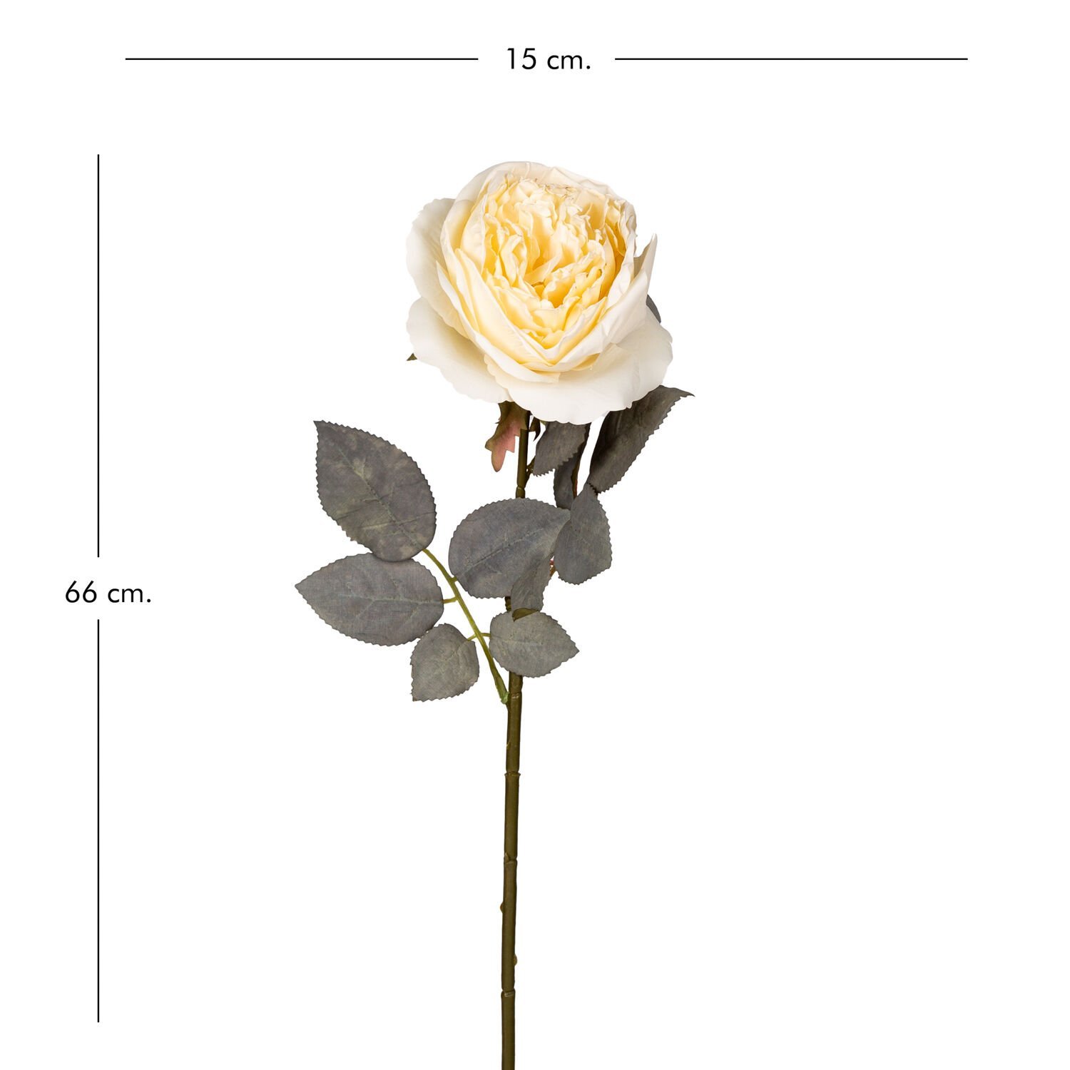 Yapay Çiçek, Şakayık, Krem - 66 cm