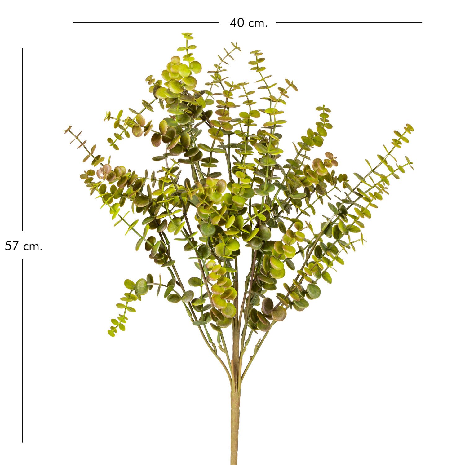 Yapay Okaliptus Demet, Kızıl/Yeşil - 55 cm