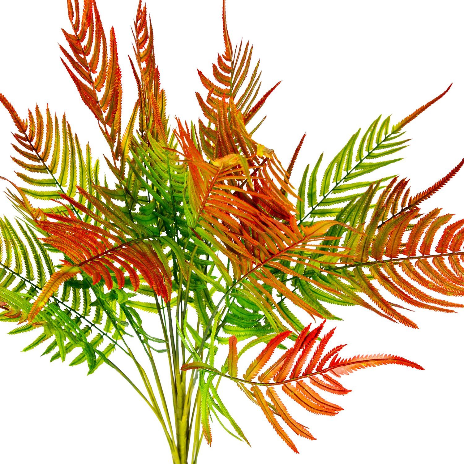 Yapay Bitki, Fujer Eğreltiotu, Kızıl/Yeşil - 95 cm