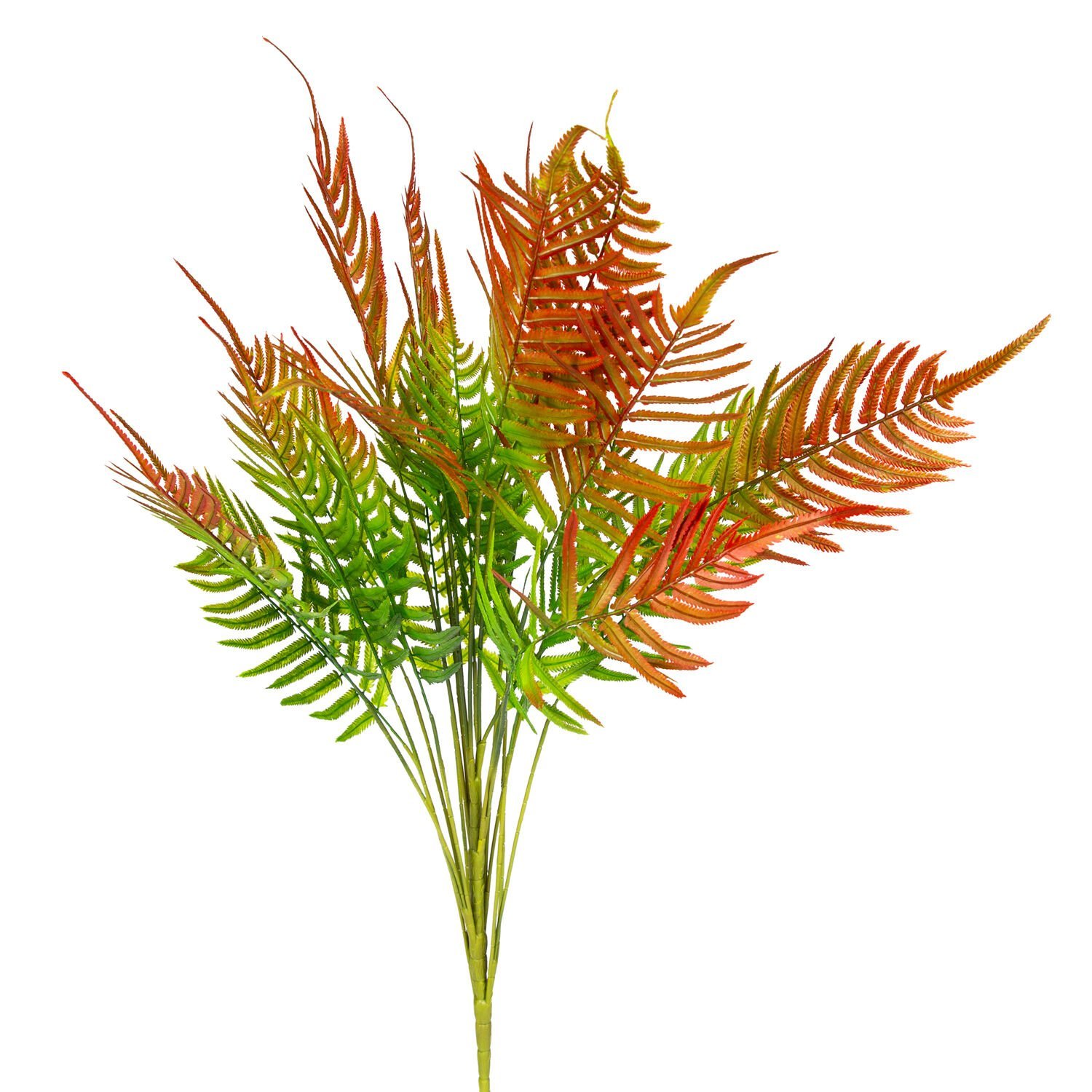 Yapay Bitki, Fujer Eğreltiotu, Kızıl/Yeşil - 95 cm