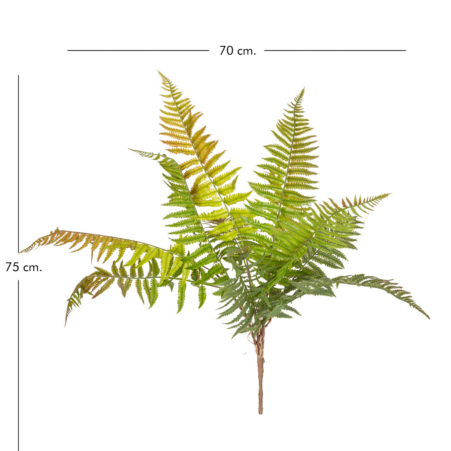 Yapay Bitki, Fujer/Eğrelti Otu, Kızıl/Yeşil - 75 cm