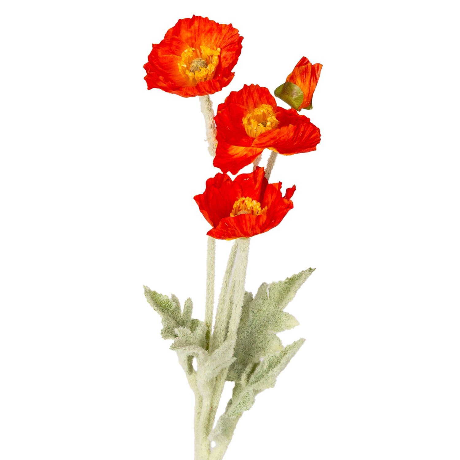 Yapay Çiçek, Gelincik, Turuncu - 58 cm