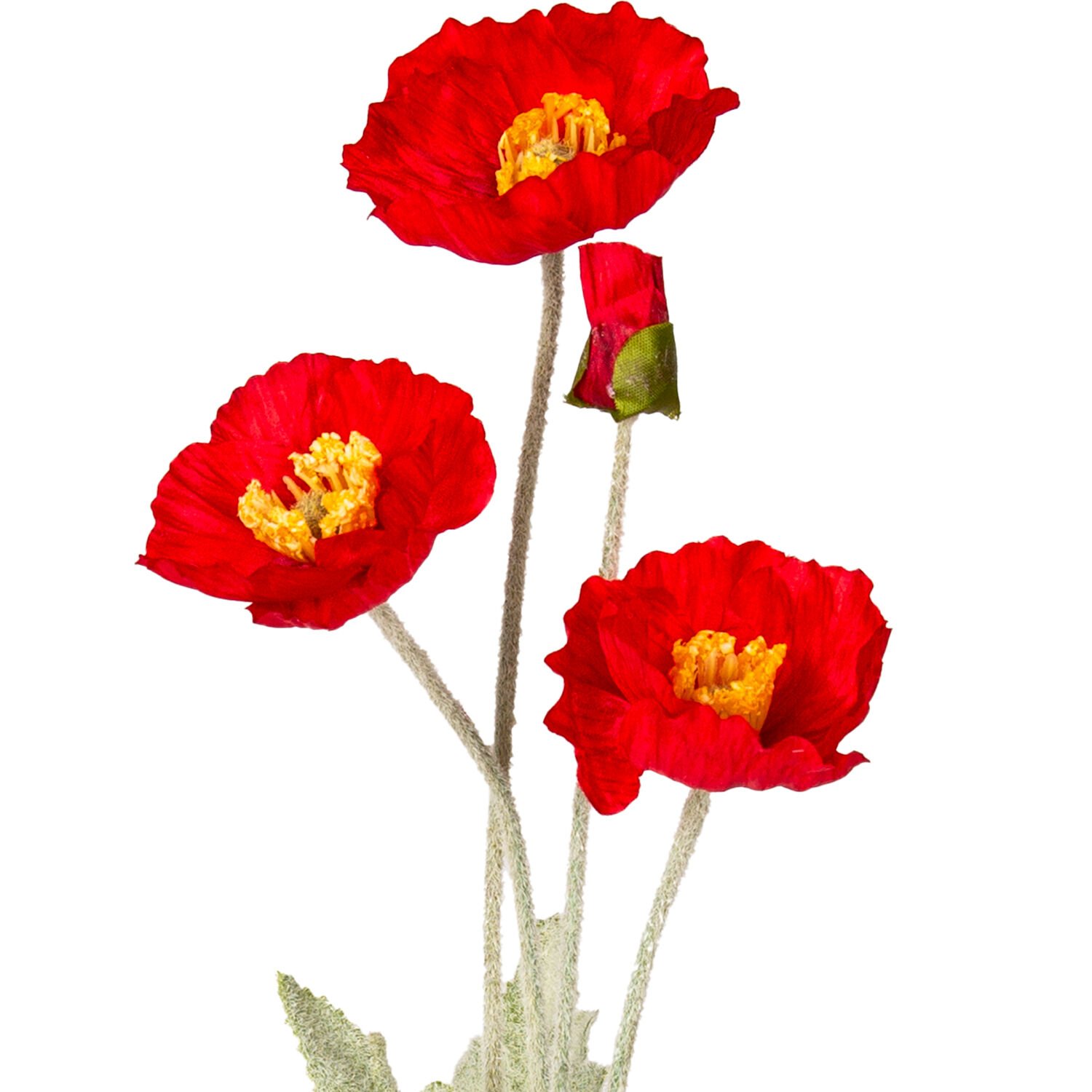 Yapay Çiçek, Gelincik, Kırmızı - 58 cm