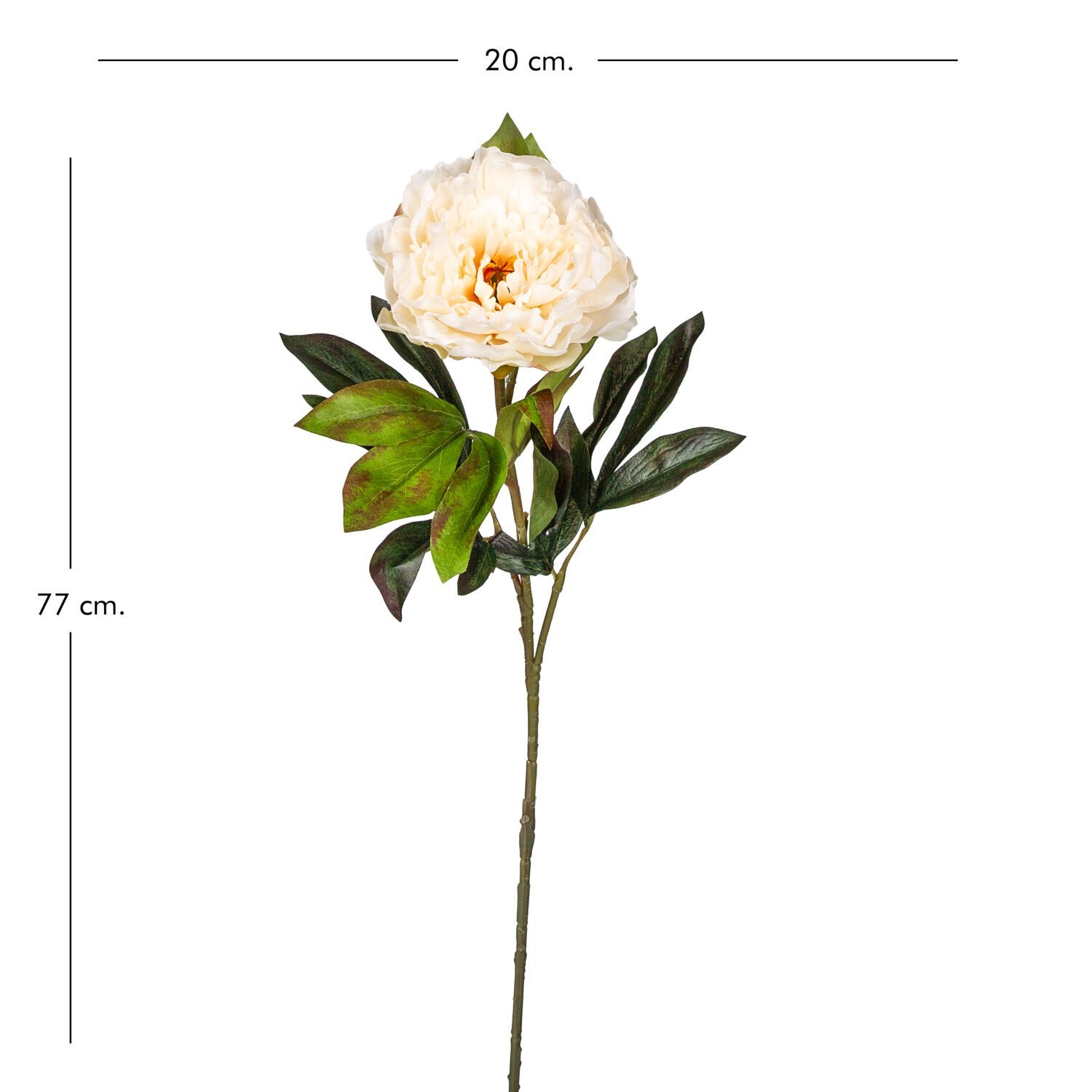 Yapay Çiçek, Şakayık, Krem - 77 cm