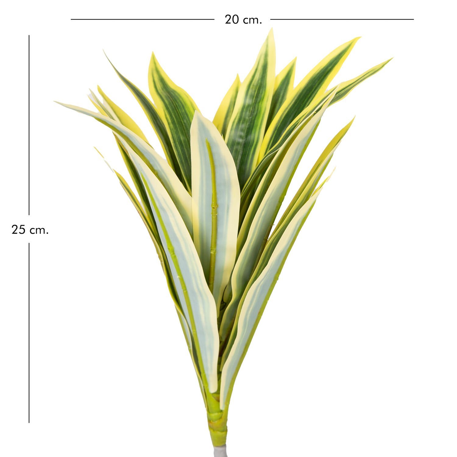 Yapay Yuka Bitkisi, Yeşil/Sarı - 25 cm