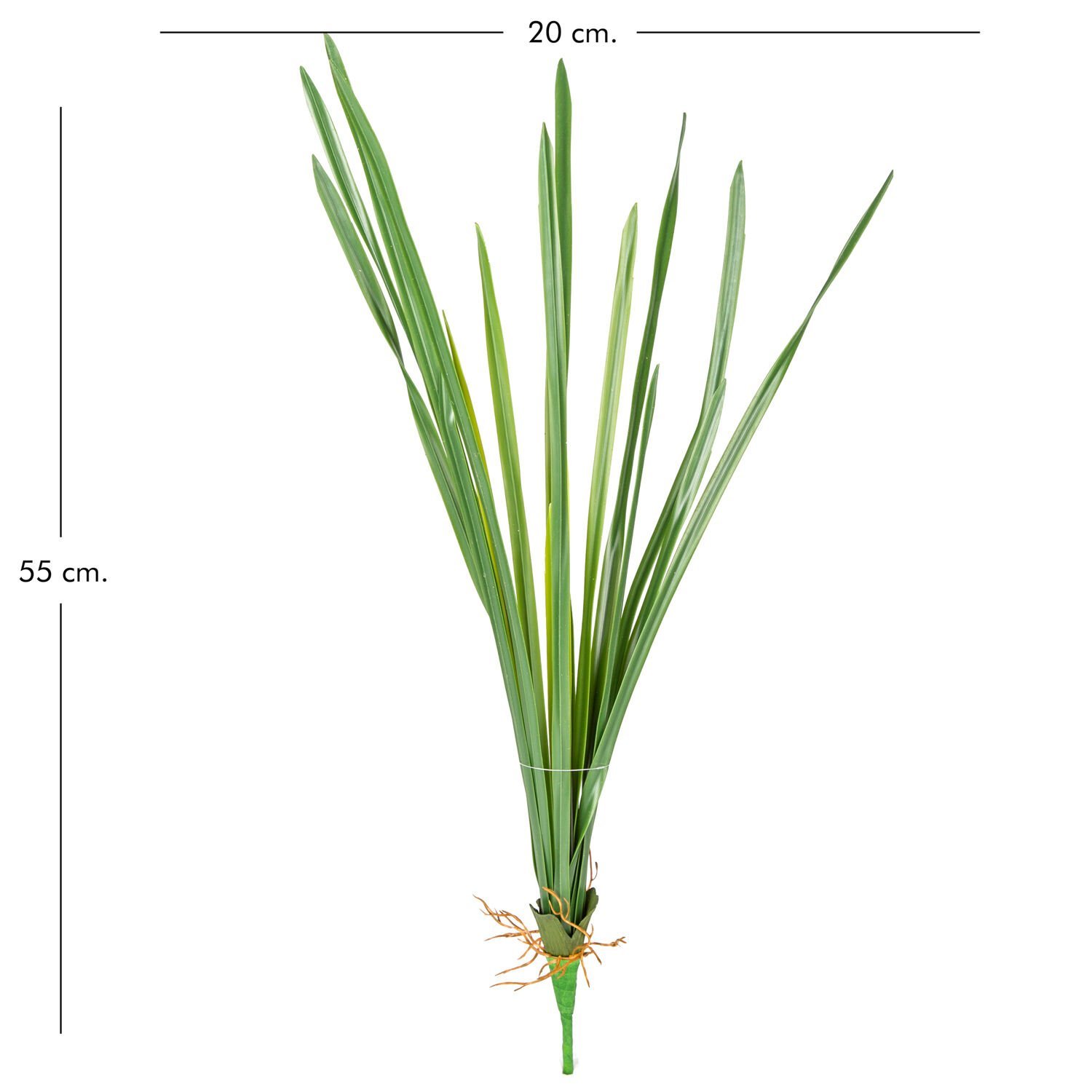 Yapay Saz, Köklü, Yeşil - 55 cm