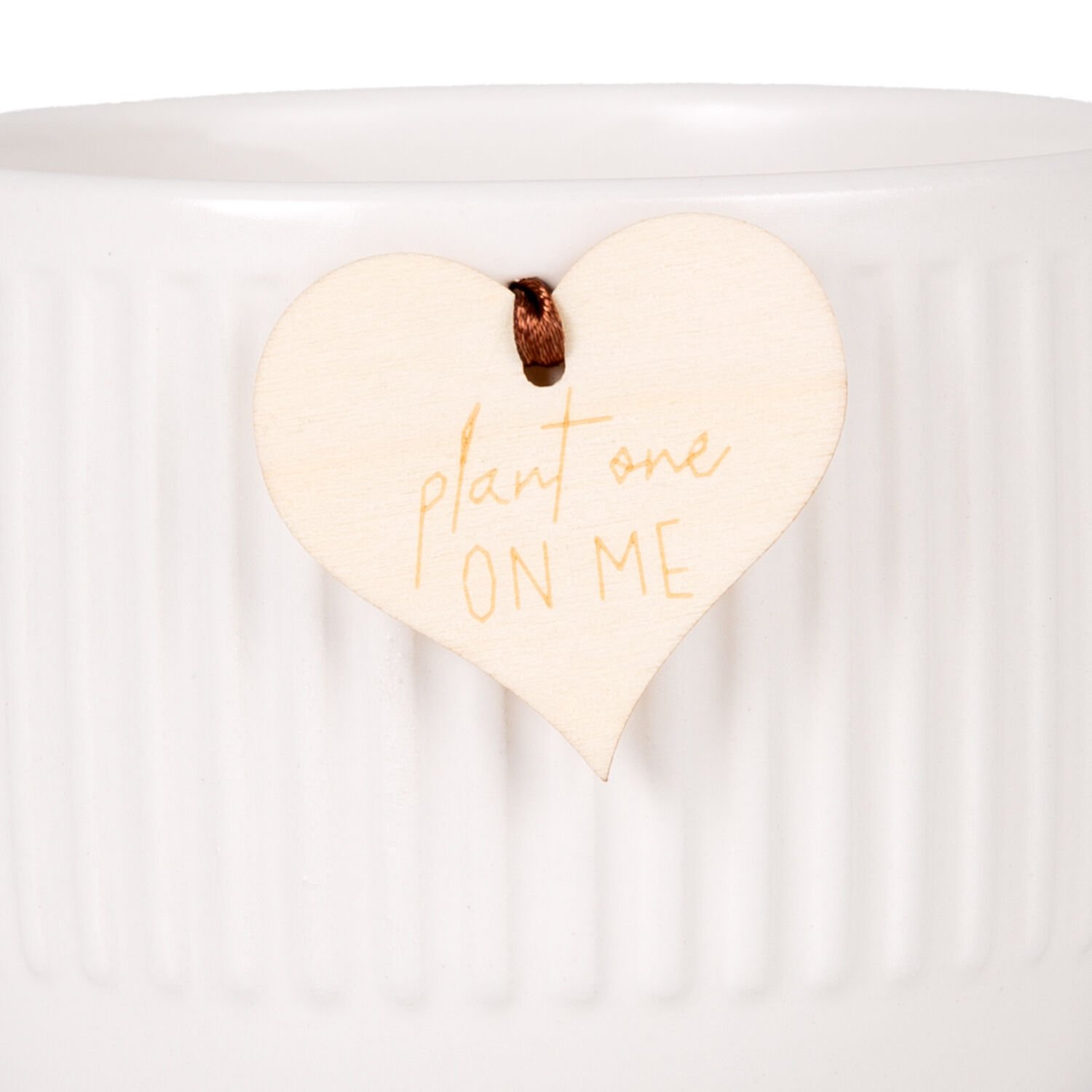 Seramik Saksı, Beyaz - 10x10.5 cm