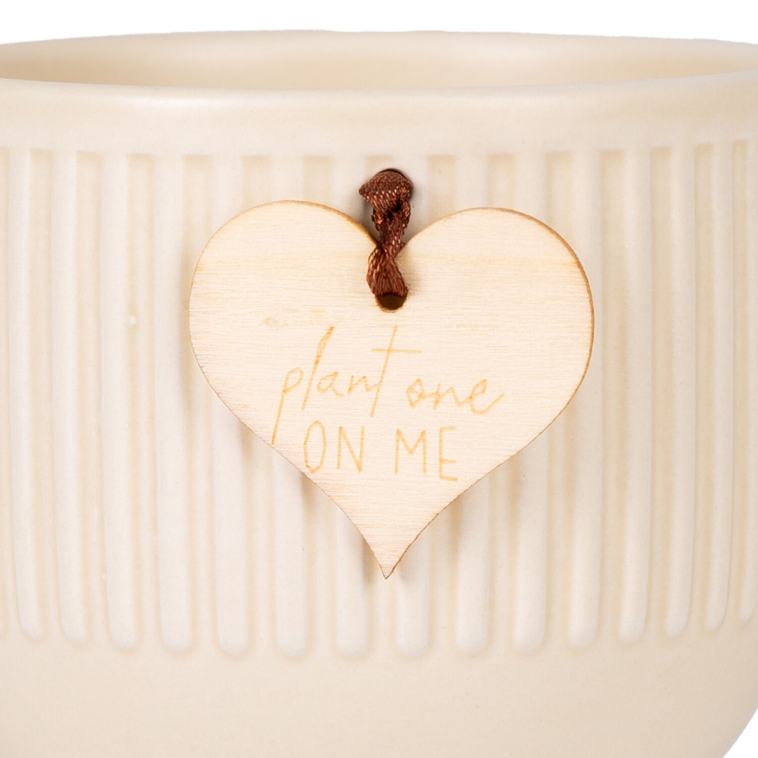 Seramik Saksı, Krem - 10x10.5 cm