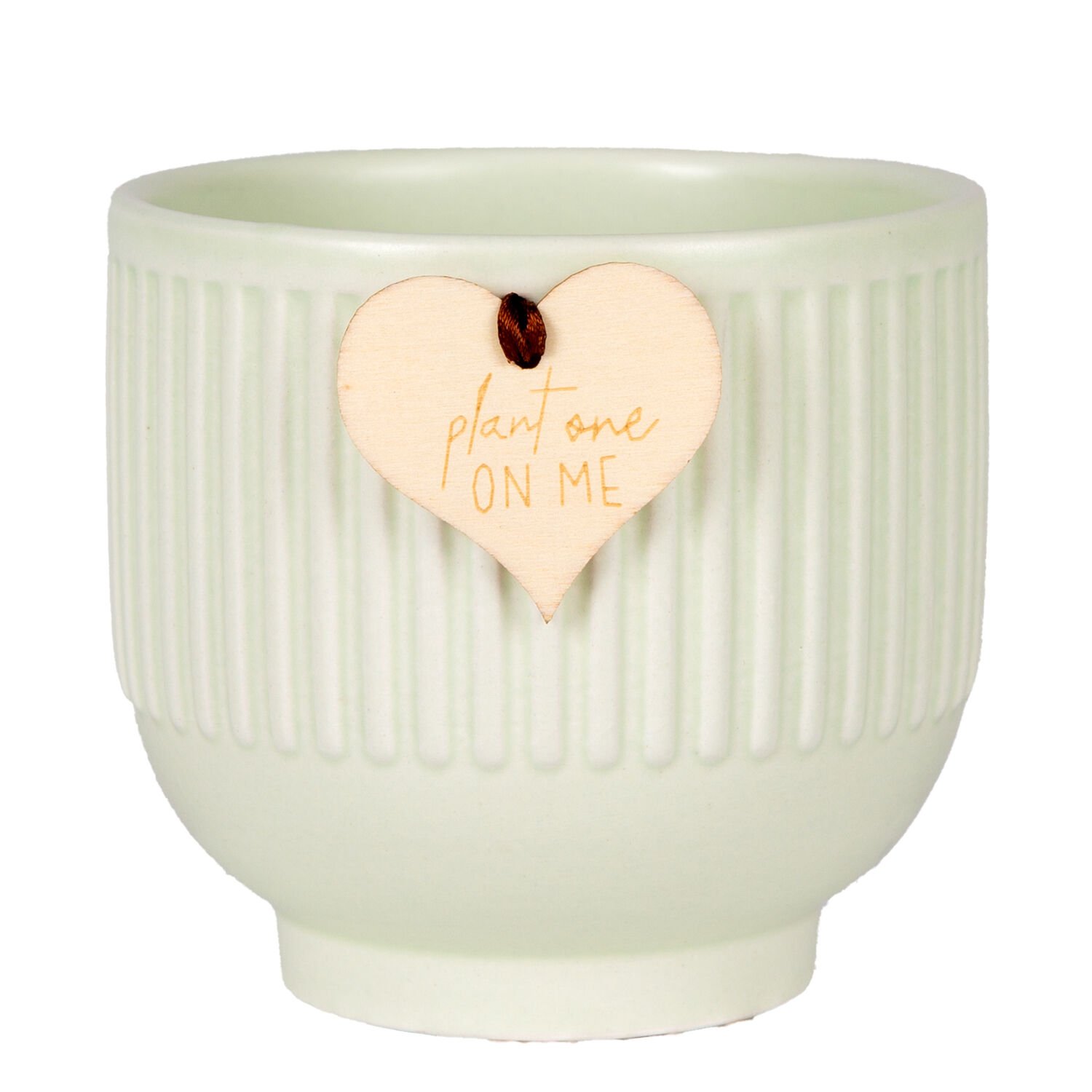 Seramik Saksı, Yeşil - 10x10.5 cm