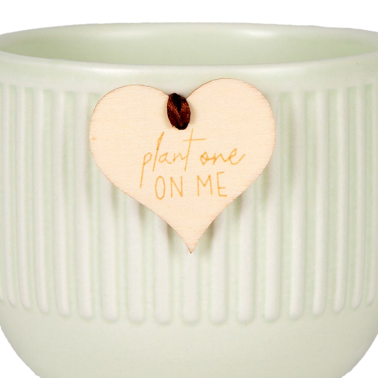 Seramik Saksı, Yeşil - 10x10.5 cm