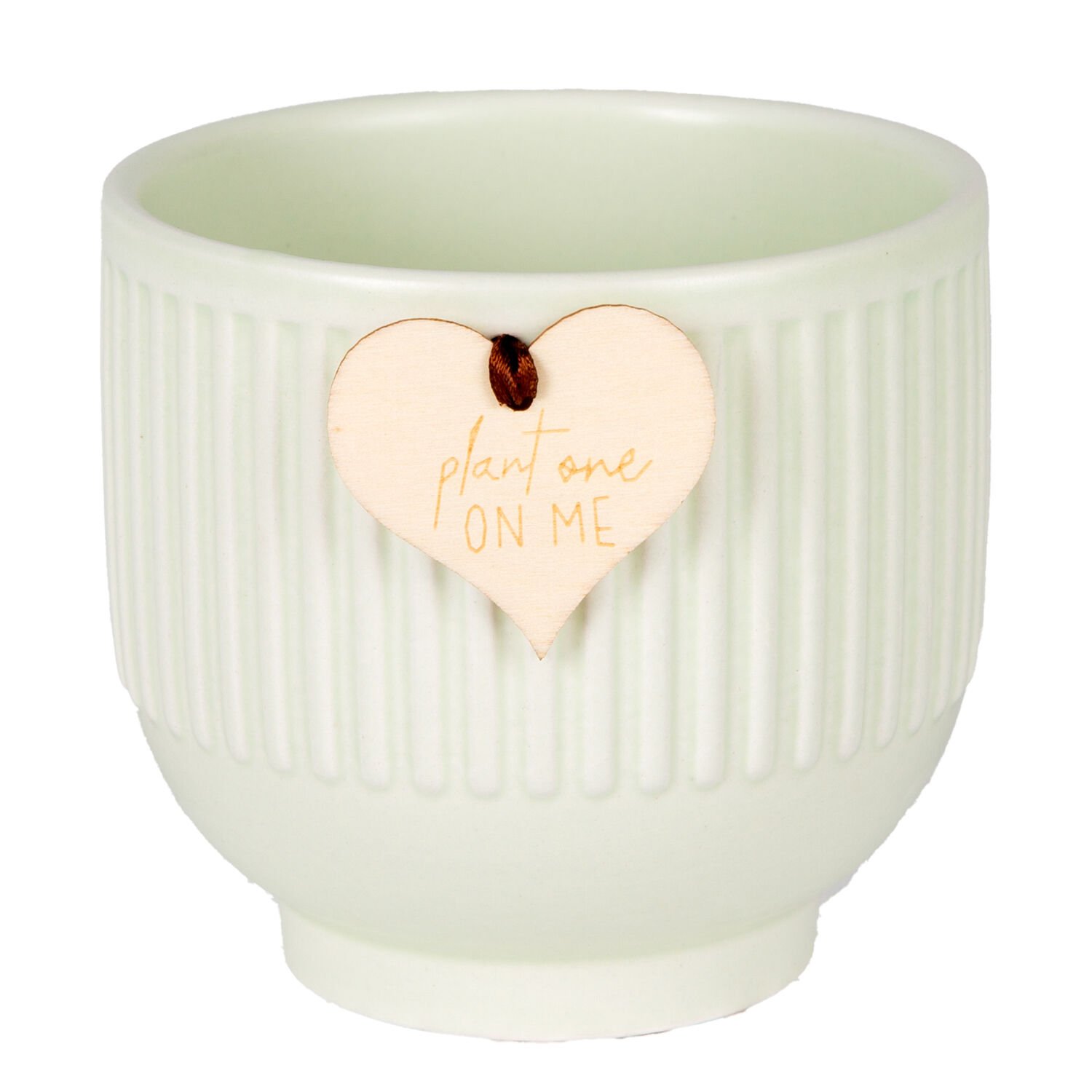 Seramik Saksı, Yeşil - 10x10.5 cm