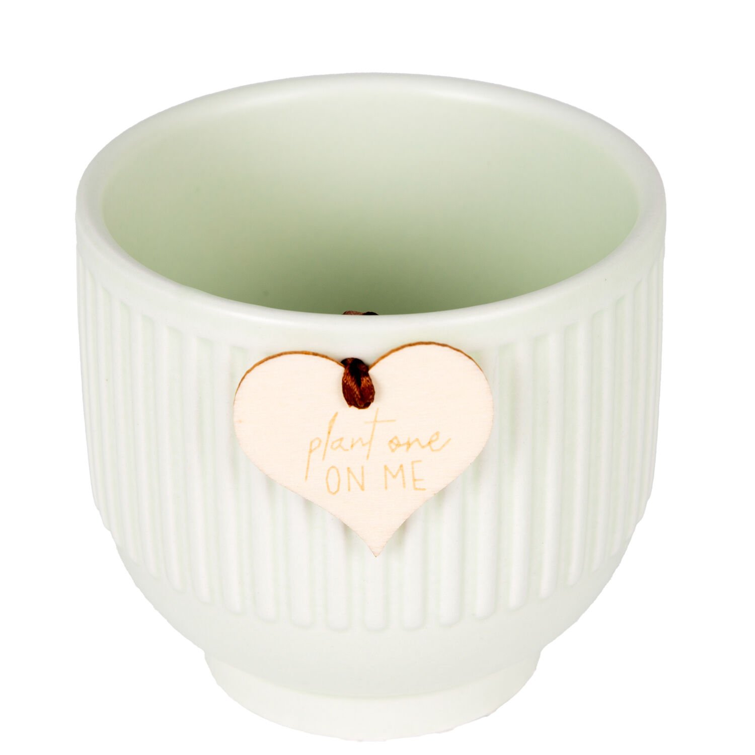 Seramik Saksı, Yeşil - 10x10.5 cm