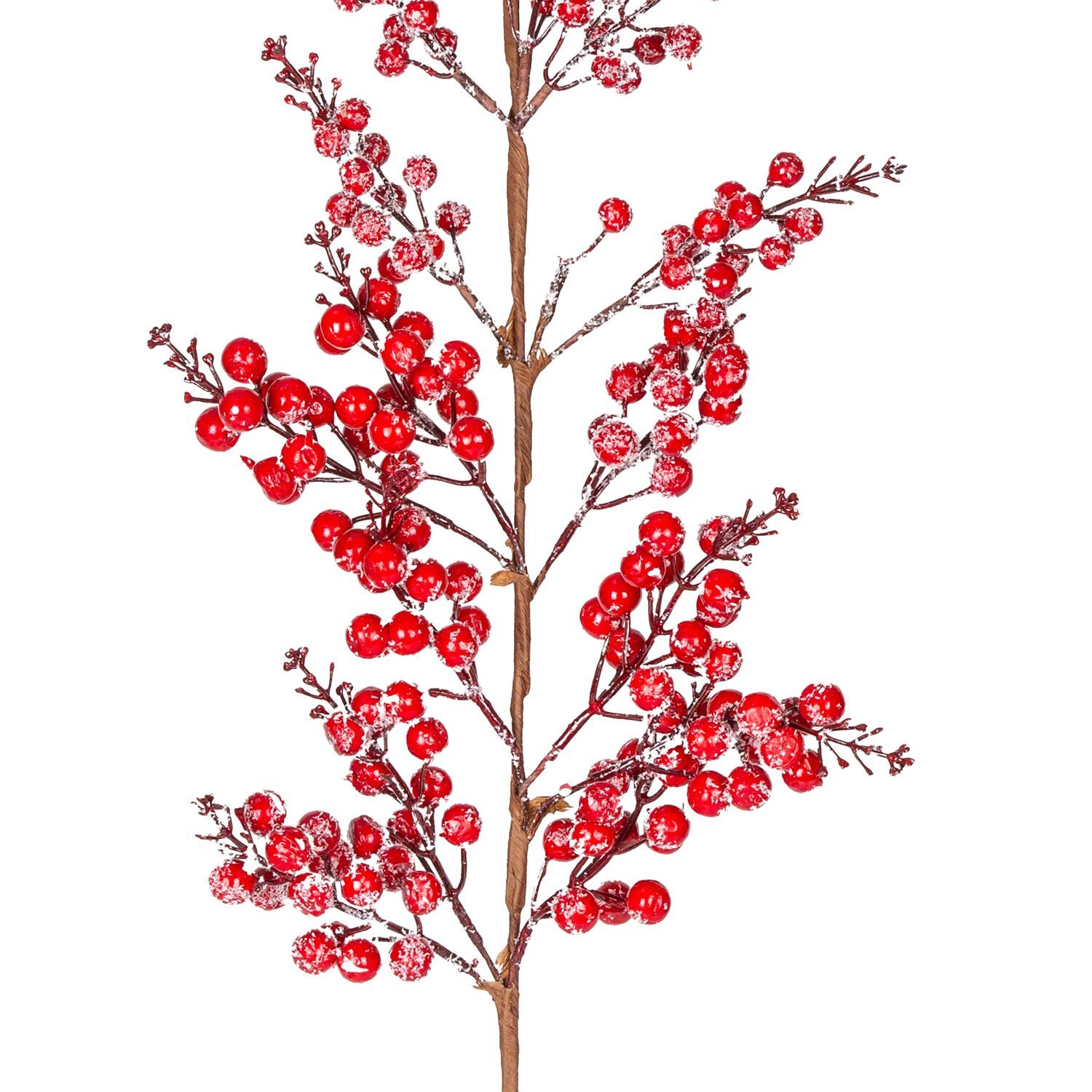 Yılbaşı Süsü, Pike Berry Kokina, Kırmızı - Karlı, 100 cm