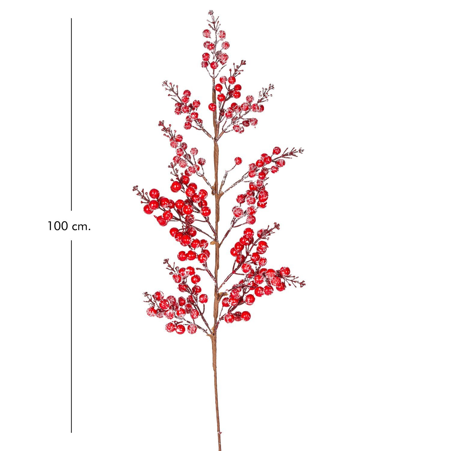 Yılbaşı Süsü, Pike Berry Kokina, Kırmızı - Karlı, 100 cm