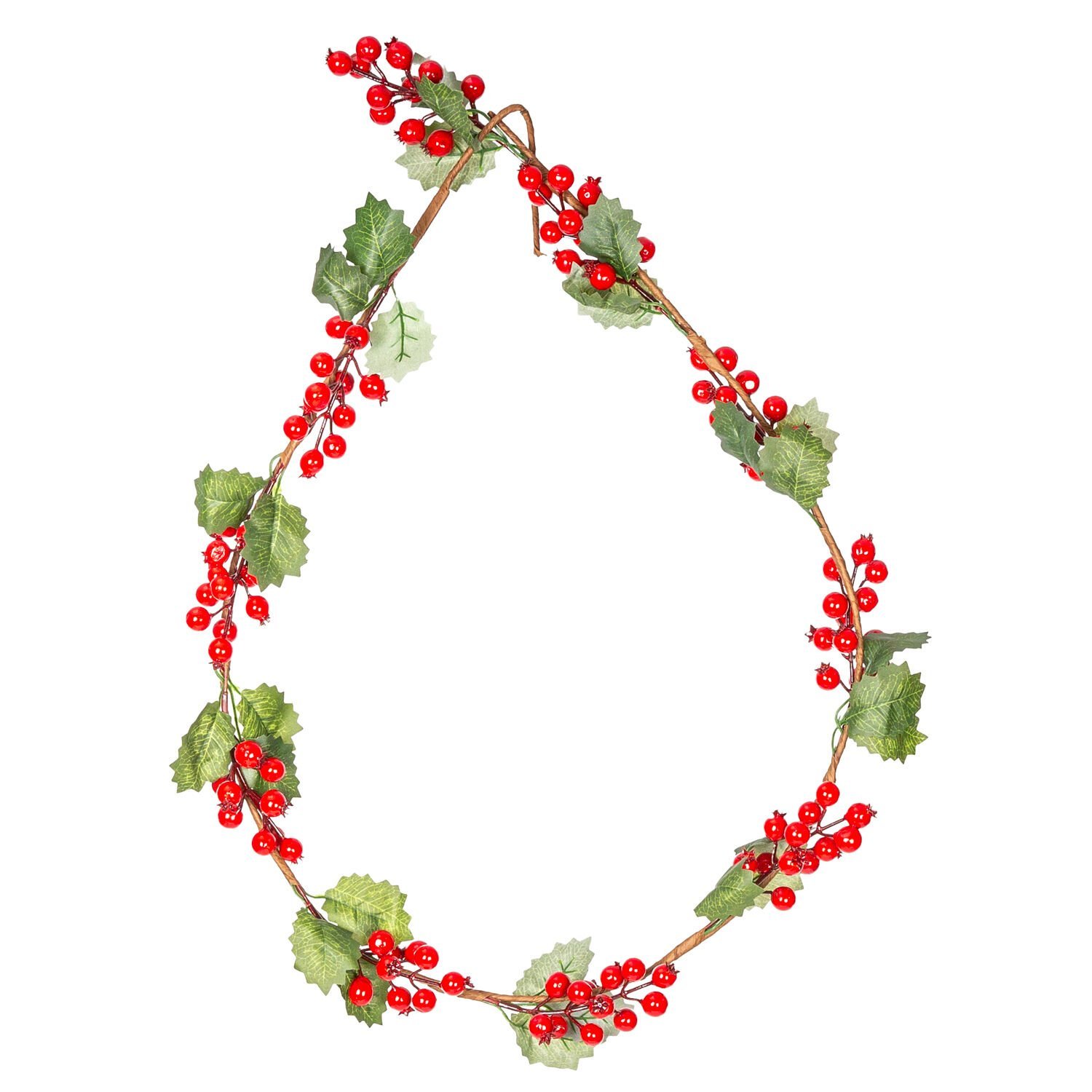 Yılbaşı Süsü, Pike Berry Garland, Kırmızı-Yeşil - 150 cm