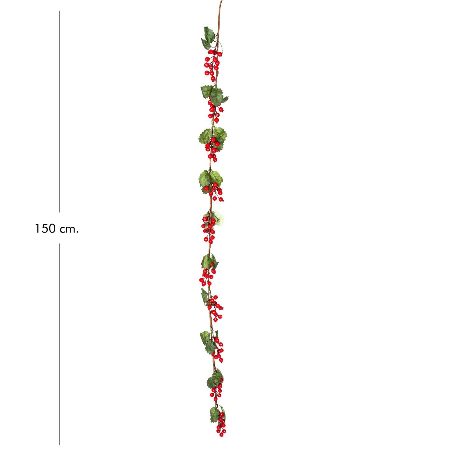 Yılbaşı Süsü, Pike Berry Garland, Kırmızı-Yeşil - 150 cm