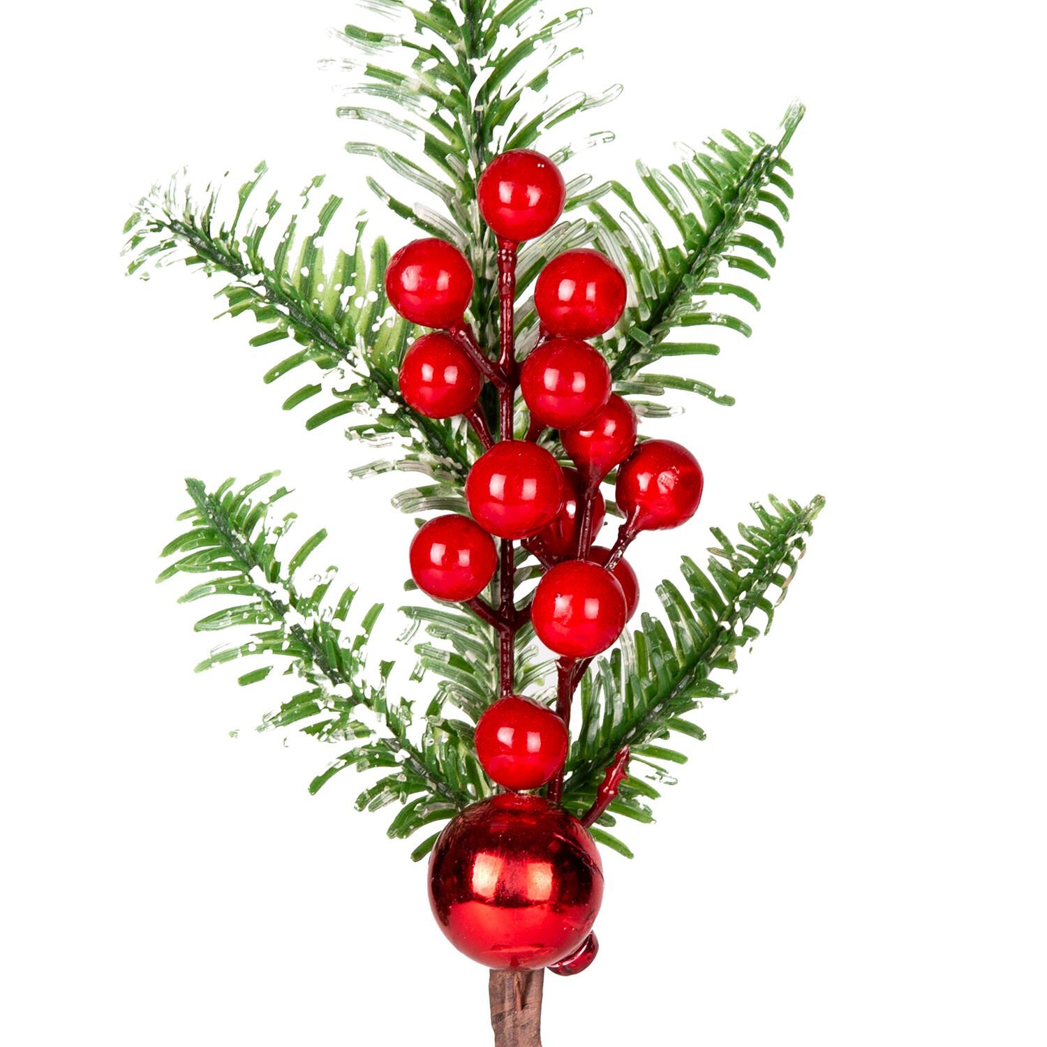 Yılbaşı Süsü, Pike Berry, Kırmızı-Yeşil - Toplu, 30 cm
