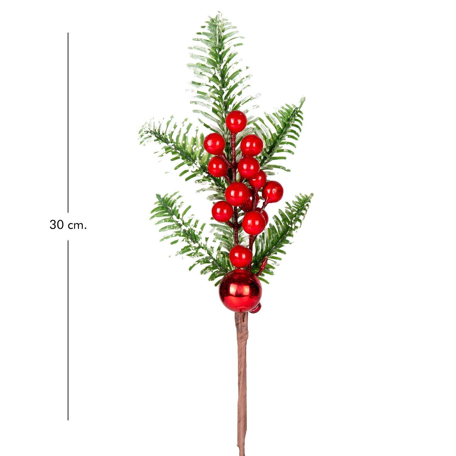 Yılbaşı Süsü, Pike Berry, Kırmızı-Yeşil - Toplu, 30 cm