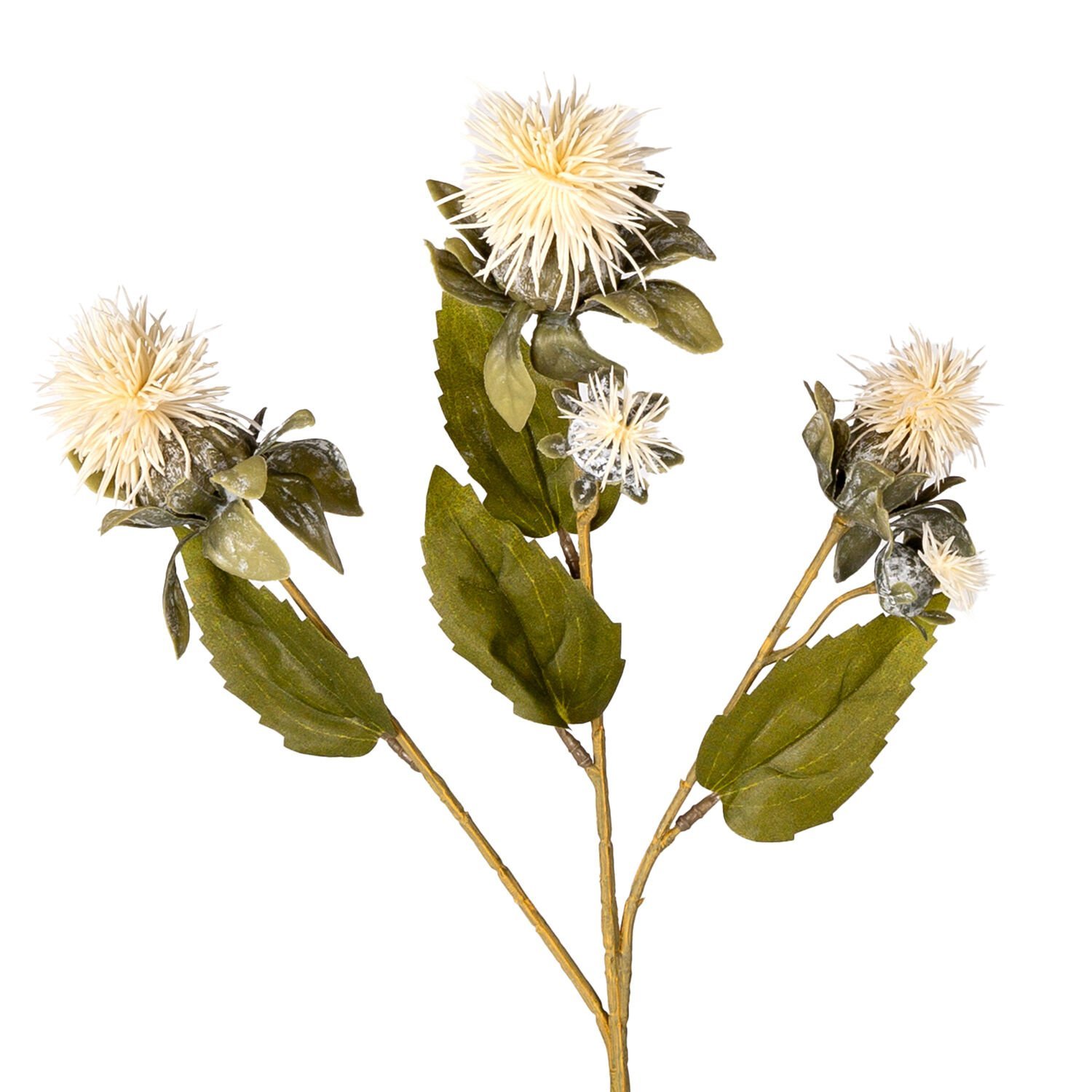 Yapay Bitki, Dikenli, Krem - 56 cm