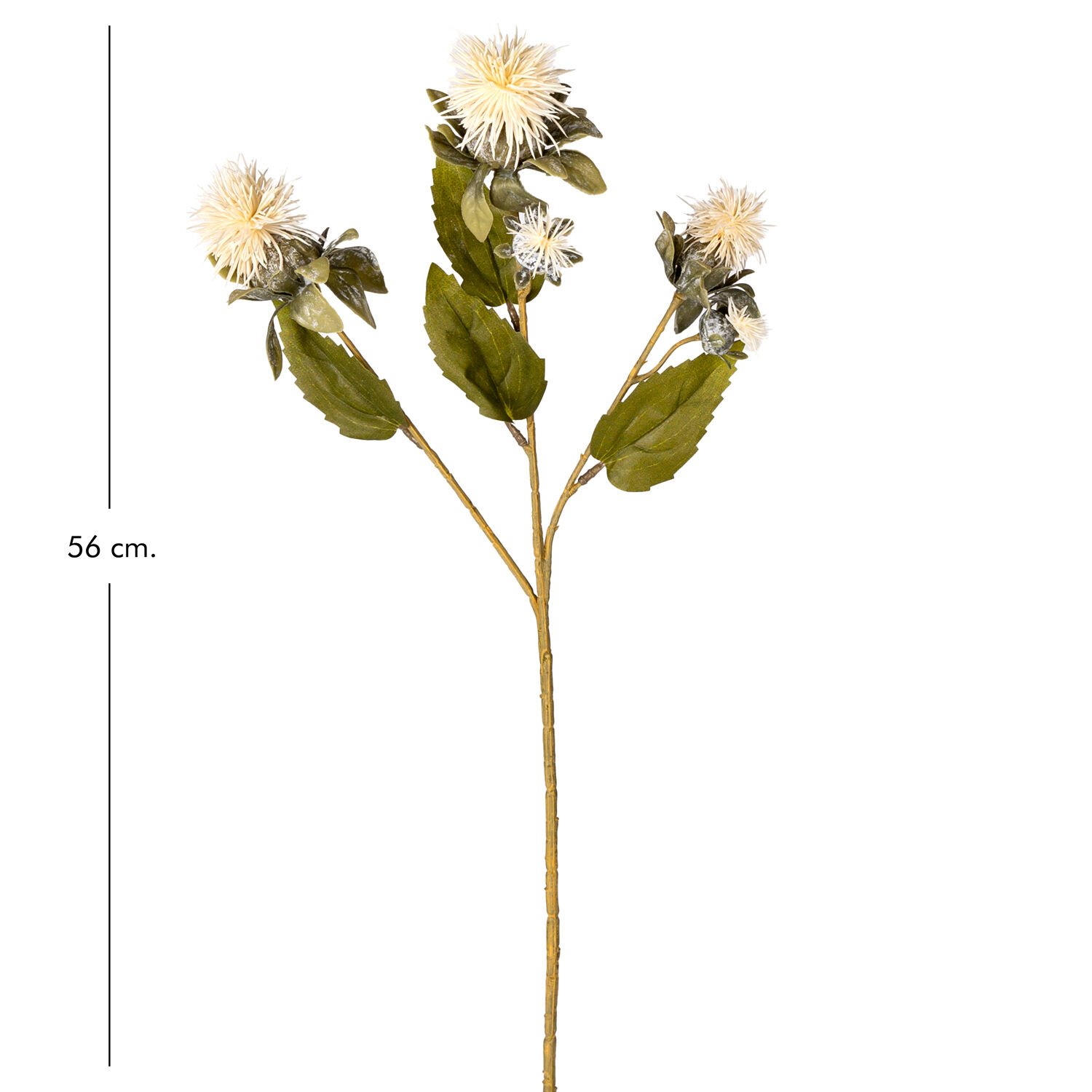 Yapay Bitki, Dikenli, Krem - 56 cm