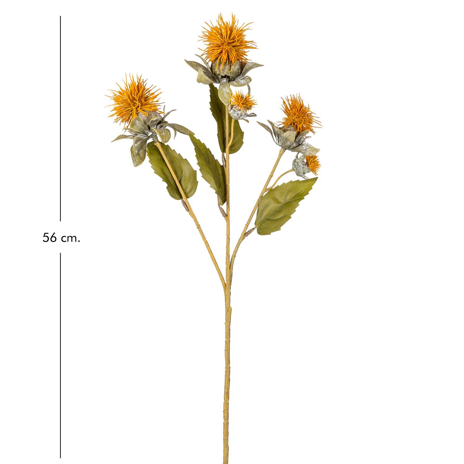 Yapay Bitki, Dikenli, Sarı - 56 cm