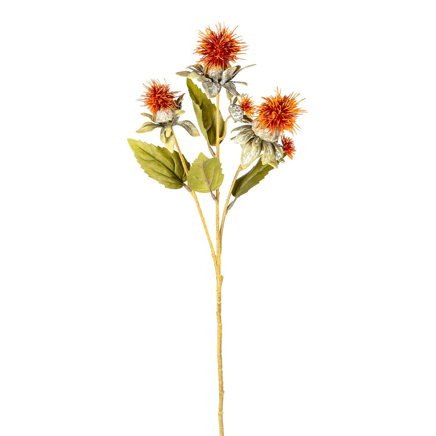 Yapay Bitki, Dikenli, Turuncu - 56 cm