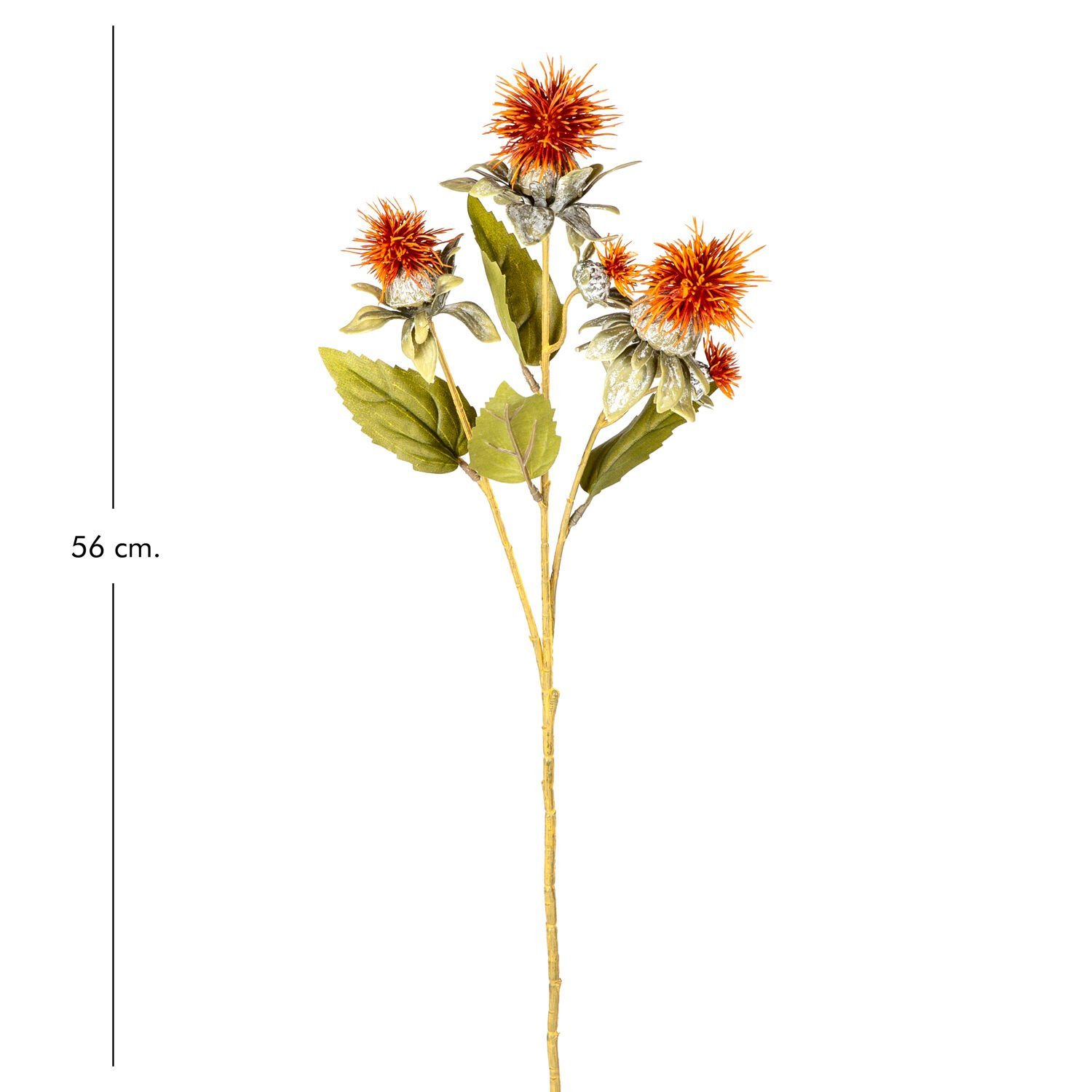 Yapay Bitki, Dikenli, Turuncu - 56 cm