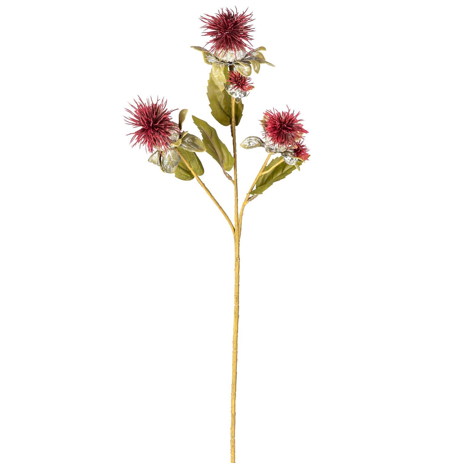 Yapay Bitki, Dikenli, Bordo - 56 cm