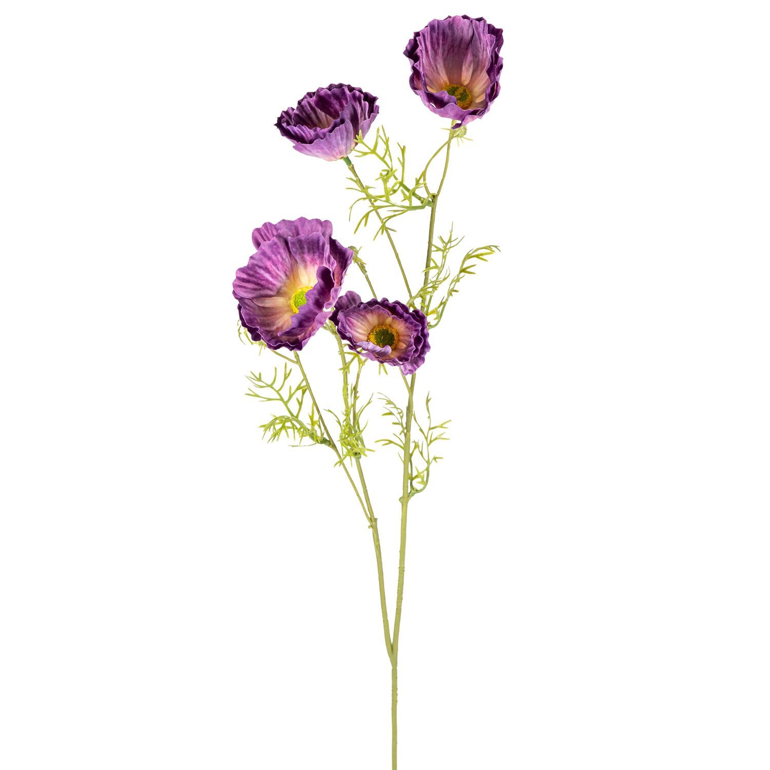 Yapay Çiçek, Gelincik, Mor - 70 cm