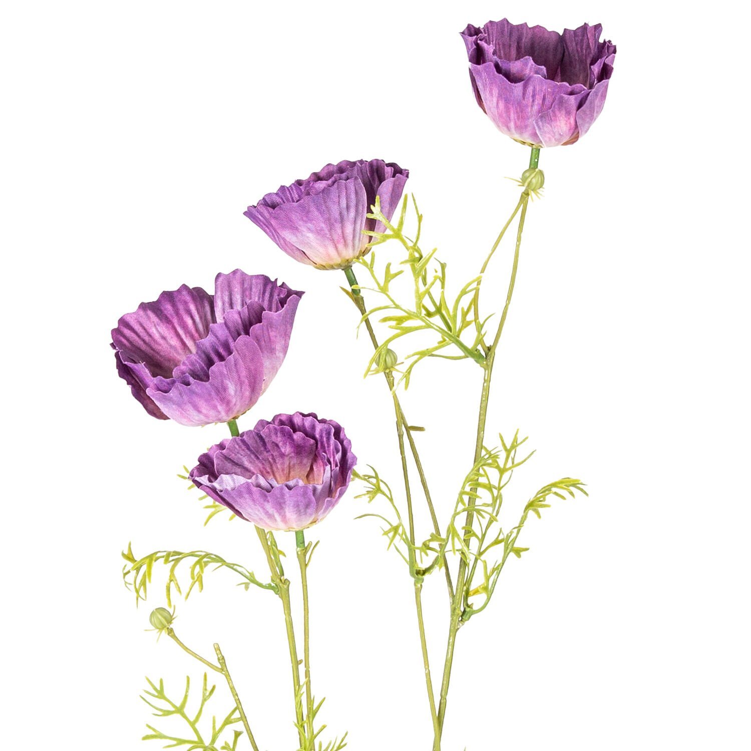 Yapay Çiçek, Gelincik, Mor - 70 cm