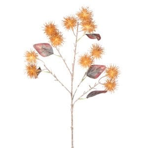 Yapay Top Çiçek, Kahverengi - 63 cm