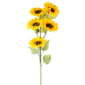 Yapay Ayçiçeği, Demet, Sarı - 5 Çiçekli, 93 cm