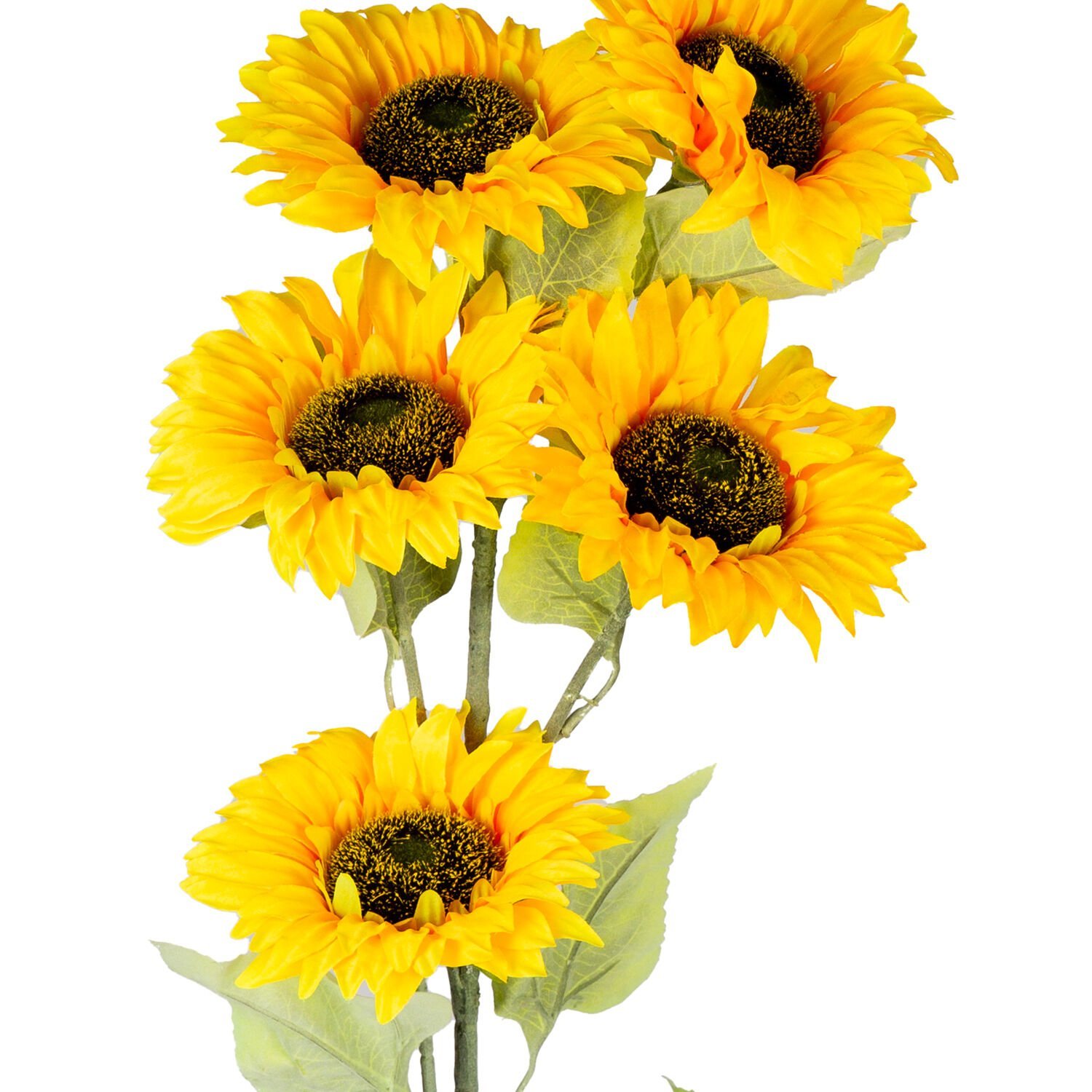 Yapay Ayçiçeği, Demet, Sarı - 5 Çiçekli, 93 cm