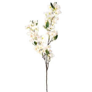 Yapay Bahar Dalı, Kiraz Çiçeği, Beyaz - 90 cm