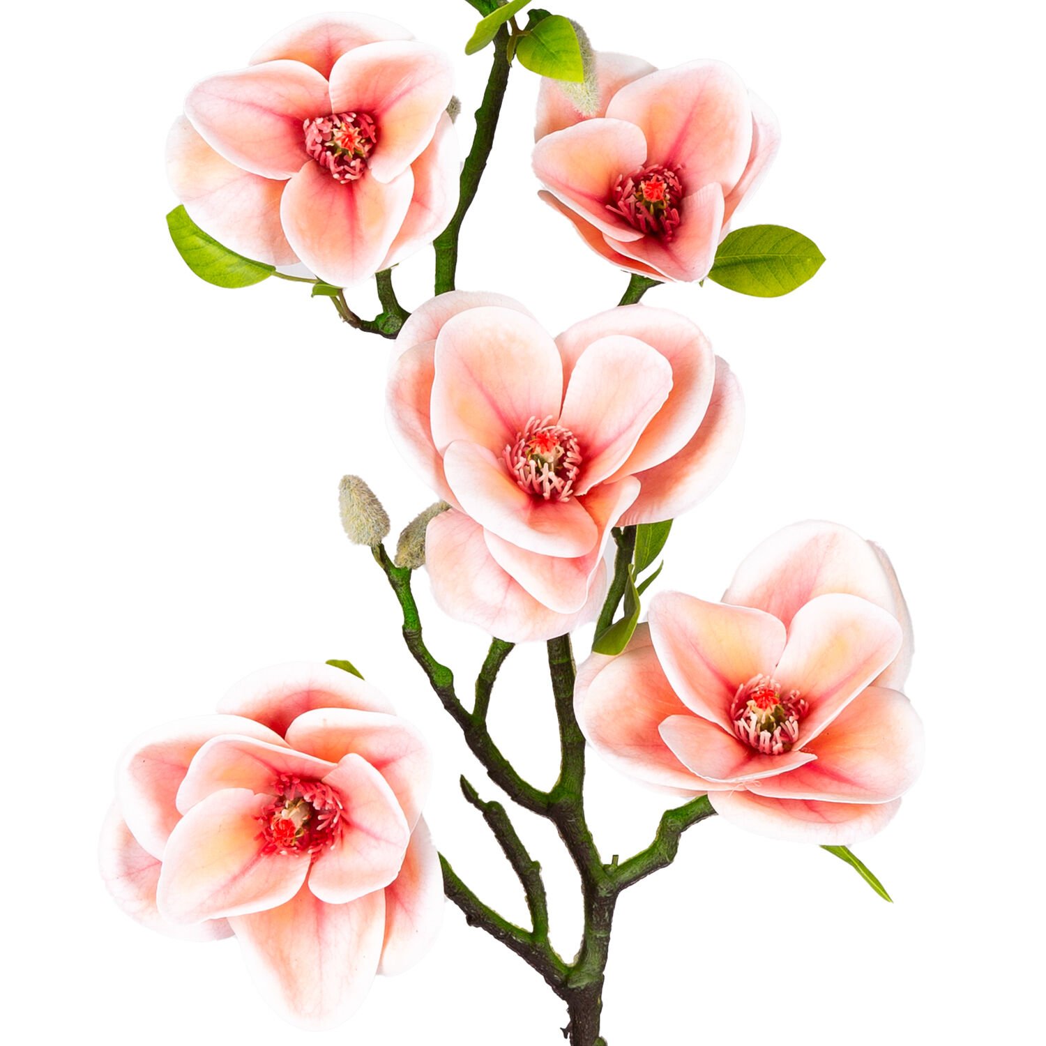 Yapay Manolya Dalı, Pembe - 75 cm