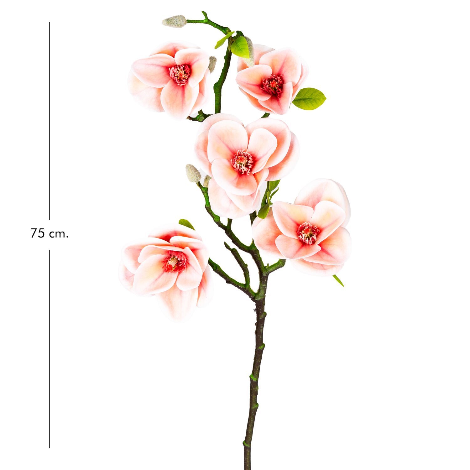 Yapay Manolya Dalı, Pembe - 75 cm