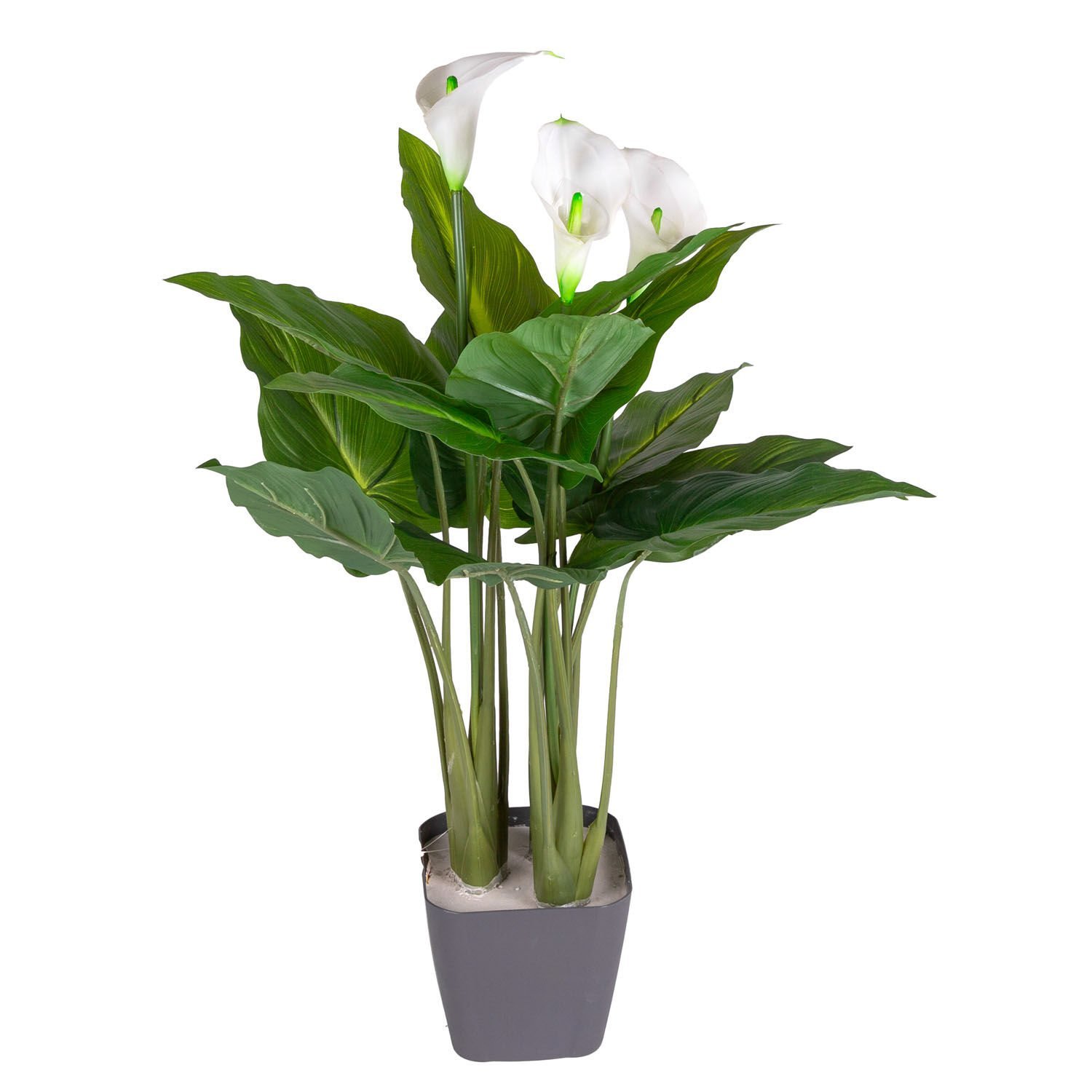 Yapay Kala Zambak Ağacı, Gerçek Dokulu, Yeşil - 68 cm