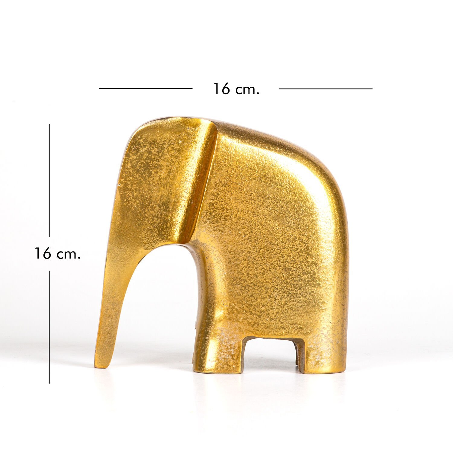 Dekoratif Metal Fil Gold 16x16x6 Cm.