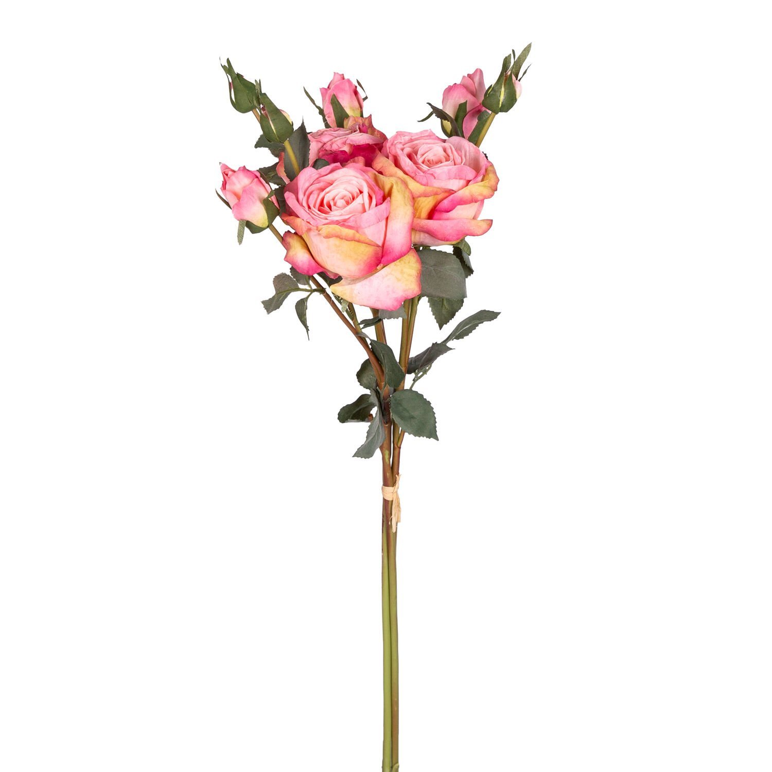 Yapay Gül Demeti 3 Dallı Koyu Pembe 60 Cm.