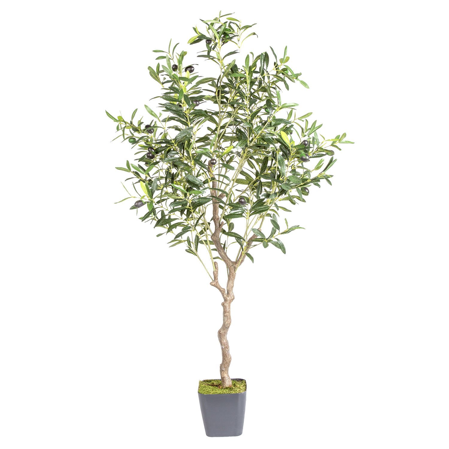 Saksıda Yapay Zeytin Ağacı 918 Yaprak Yeşil 120 Cm.